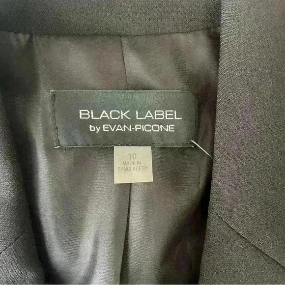 Black Label by Evan-Picone Suit Jacket Size 10 Women’s Blazer Career Interview - Picture 10 of 14